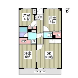 グランパレス小熊【102号室】の間取り