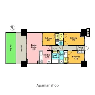 SHINTO CITY H棟【171号室】の間取り