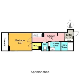 ブランソワ浦和【102号室】の間取り