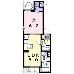 コート ド レシェ【1階】の間取り