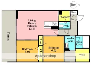 ラヴィエル【203号室】の間取り