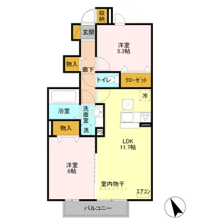 レ.セーナ【1階】の間取り