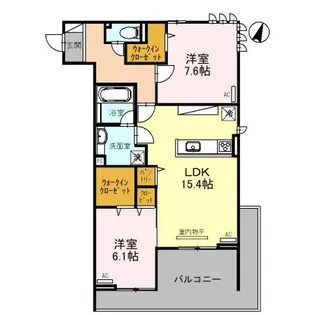 BELLEVILLE桜木町【3階】の間取り