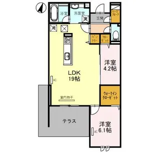 BELLEVILLE桜木町【1階】の間取り