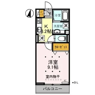 アバンス大宮【3階】の間取り