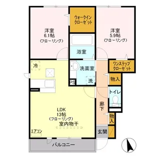ハウスオブシャイン【1階】の間取り