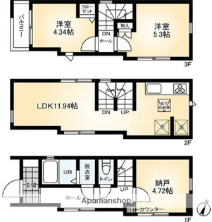 埼玉県さいたま市浦和区針ヶ谷4丁目【一戸建】の間取り