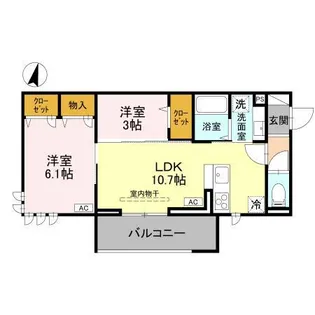 BLEU LAPIN【2階】の間取り