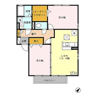 サンパティーク A館【1階】の間取り