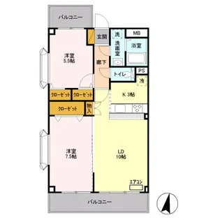 サンプレス【3階】の間取り