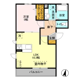 プリムヴェール 十八番館【3階】の間取り