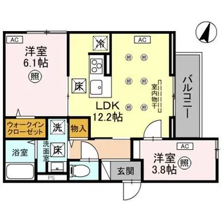 ノーブルパレス上木崎【1階】の間取り