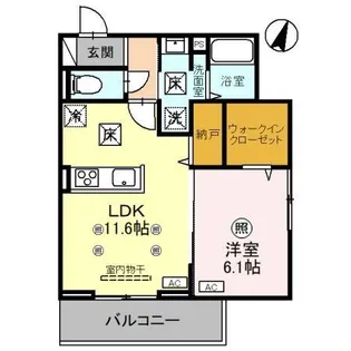 ノーブルパレス上木崎【1階】の間取り