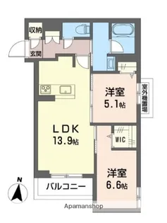 クレスティーク【2階】の間取り