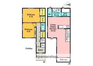 埼玉県さいたま市浦和区上木崎7丁目【テラスハウス】の間取り