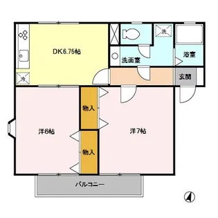 ウィスタリア A【1階】の間取り