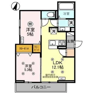 NOBLE VILLA針ヶ谷【3階】の間取り