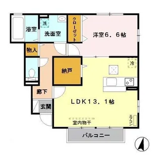 ディアコート I【1階】の間取り