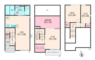埼玉県さいたま市中央区円阿弥5丁目【タウンハウス】の間取り
