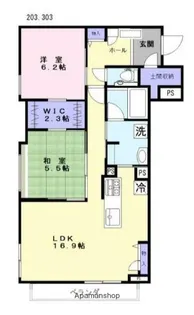 LA MAISON KANON桜木町【2階】の間取り