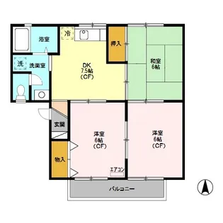 ガーデンハイツ相ノ谷【2階】の間取り