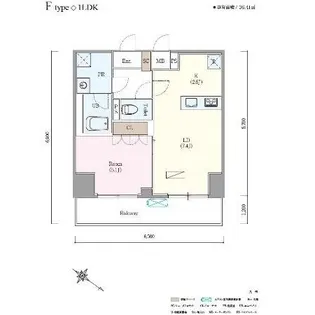 ロイジェントさいたま新都心【2階】の間取り