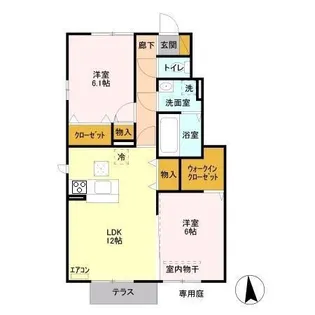 ボヌール木崎 II【1階】の間取り