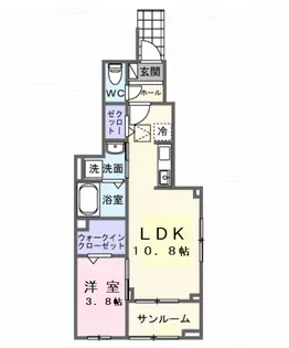 フローラル グレイス【1階】の間取り