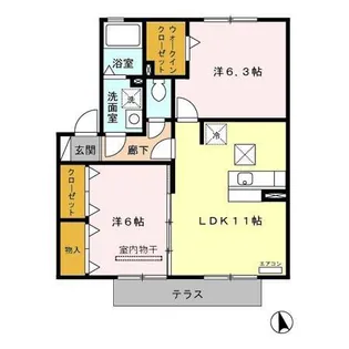 パルティーレ A【1階】の間取り