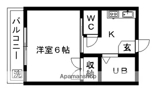 ハイム堀の内【202号室】の間取り