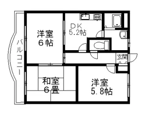 クレールメゾン【3階】の間取り