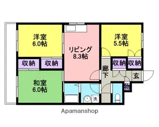コートベルバレーⅠ【303号室】の間取り