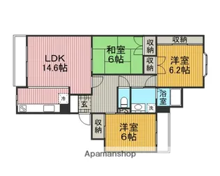 埼玉県さいたま市大宮区天沼町2丁目【マンション】の間取り