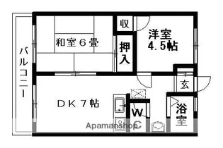 メゾンヨーロピアン【101号室】の間取り
