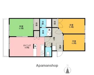 グランデージ大宮【4階】の間取り