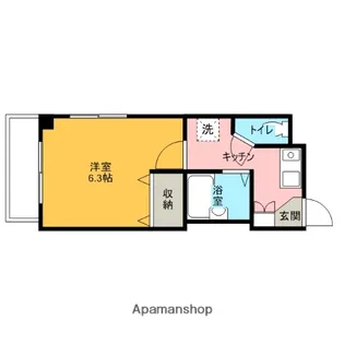 WIND MILL【302号室】の間取り