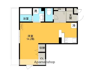 ヴューテラス【201号室】の間取り