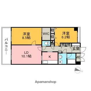 ビラ桜【6階】の間取り