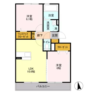 レイクガーデン【3階】の間取り