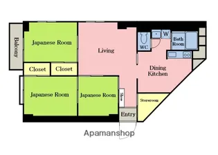 東武越谷サンライトマンション【401号室】の間取り