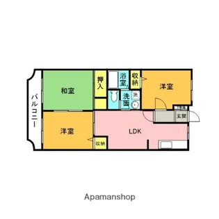 埼玉県越谷市北越谷2丁目【マンション】の間取り