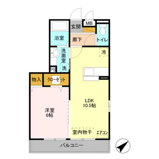 プレ・ド・ラ・ガールせんげん台【1階】の間取り