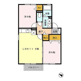 コスモスハイム Ⅲ【2階】の間取り