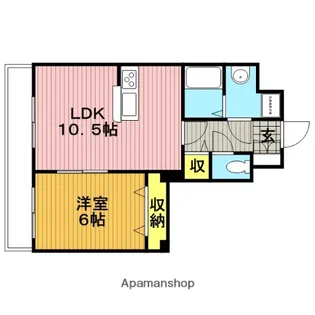 カーサレシェンテ【1階】の間取り