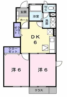 セレーナB館【1階】の間取り