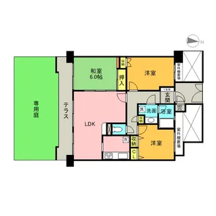 ライオンズマンション春日部壱番館【1階】の間取り