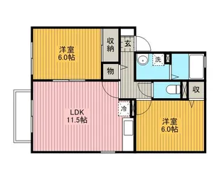 マインハイム【2階】の間取り