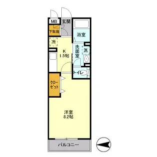 メルヴェーユ北越谷【3階】の間取り