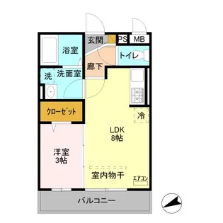 オーパス【3階】の間取り