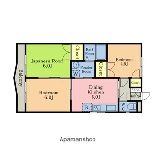 ベルヴィーA棟【1階】の間取り